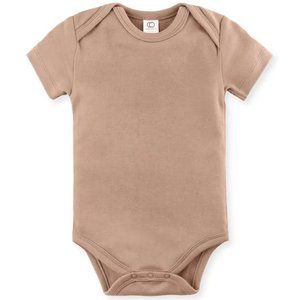 Organic Baby Short Sleeve Classic Bodysuit | Truffle
